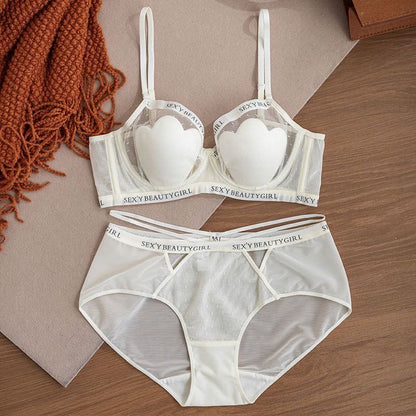 Lightly padded push-up bra set designed for comfort,