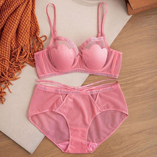 Lightly padded push-up bra set designed for comfort,