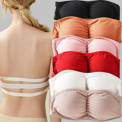 Ladies imported High quality Paded Push-Up Strapless Bra