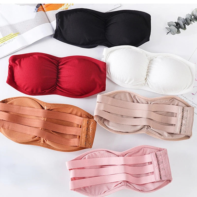 Ladies imported High quality Paded Push-Up Strapless Bra