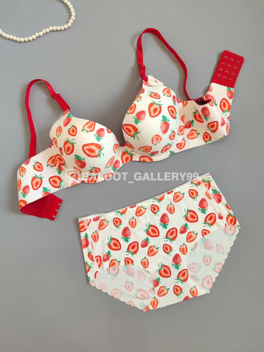 Fruit Secret Paded Push-up Bra Panty Set