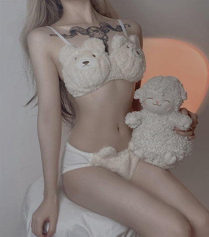 Soft Cuddle Teddy Bra Set