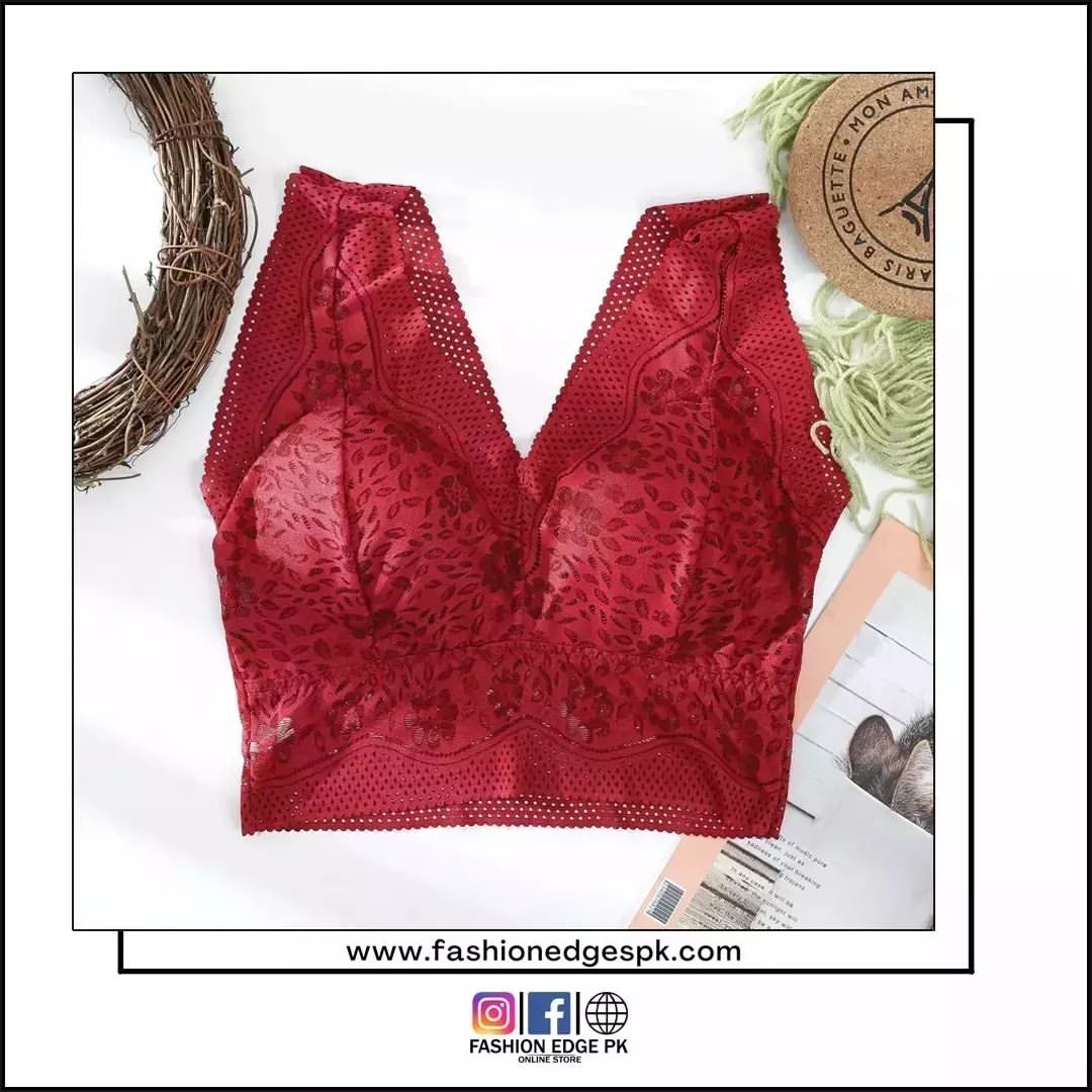 Ladies imported Patta Style Paded Push-Up Net Bra