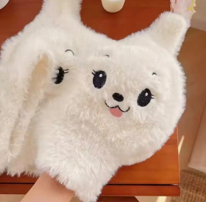 Fluffy Bunny Face Crop Top