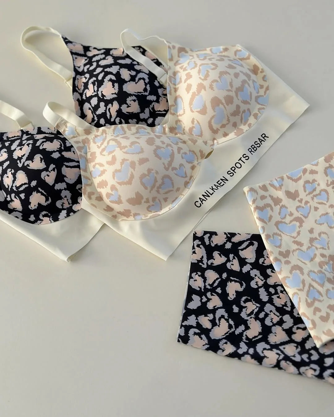 Ultra Butter Soft Heart Print Bra Set