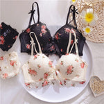 Lace Embroidered Floral Print Paded Top Hot Selling Fancy Set