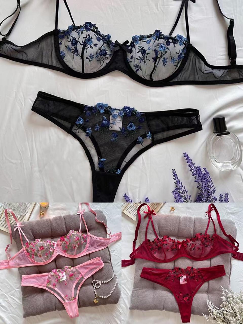 Eternal Rose Sheer Lace Set 🌹🖤