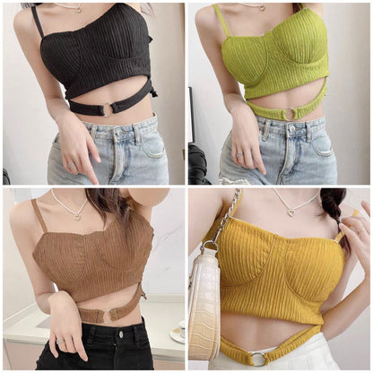 Lime Glow cut-out Bra Paded Push-up Trendy