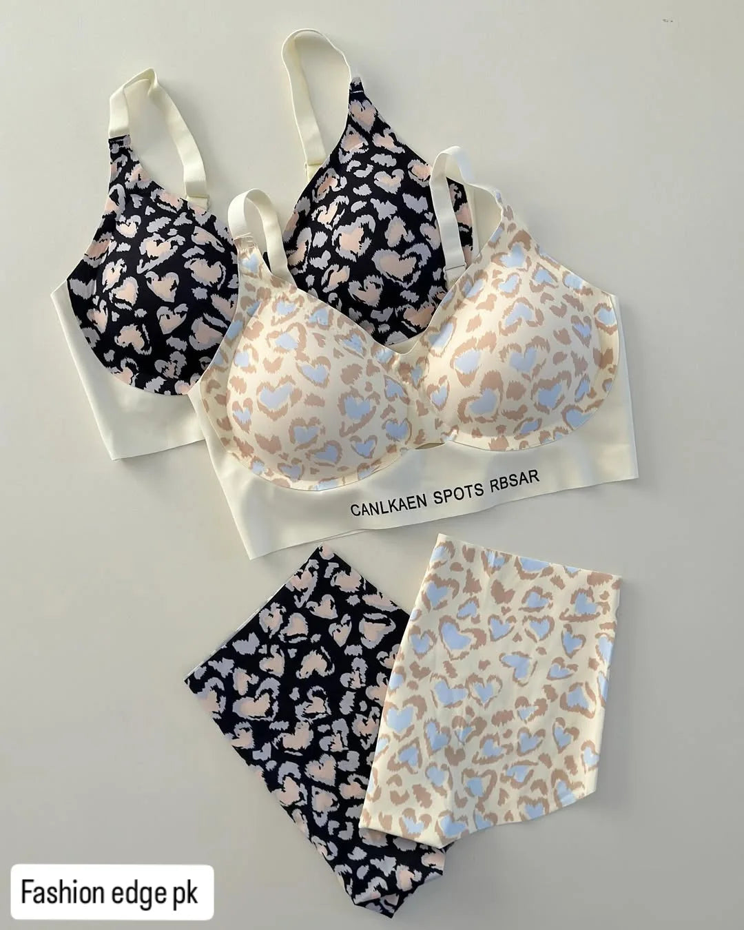 Ultra Butter Soft Heart Print Bra Set
