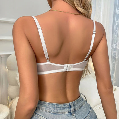 Viomisha Push-up Bra with Steel Ring Transparent Floral