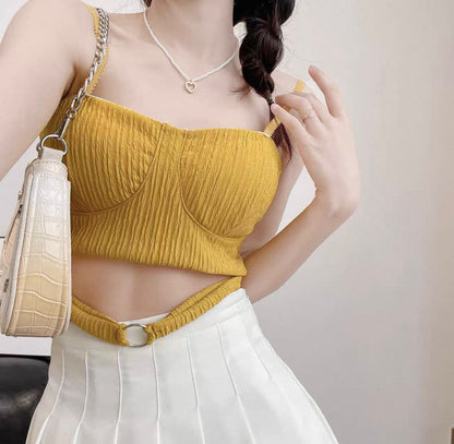 Lime Glow cut-out Bra Paded Push-up Trendy