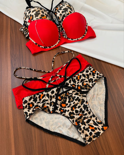 Scarlet Safari Strappy Stylish Bra & Panty Set