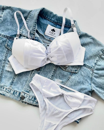 Sweet Bow Style Blush Elegance Bra set
