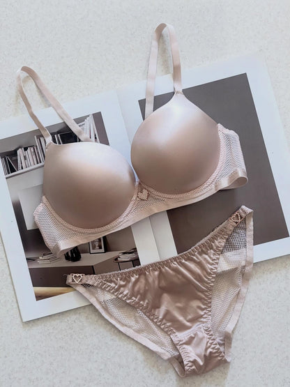 Front Heart Style Premium Padded Bra Set