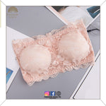 Strapless Net Bra Paded Push-Up